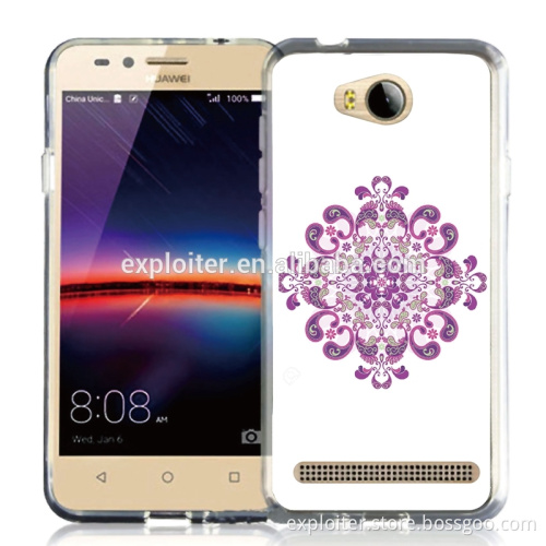 Ultra slim soft plastic epoxy resin back cover case for huawei y3ii phone case